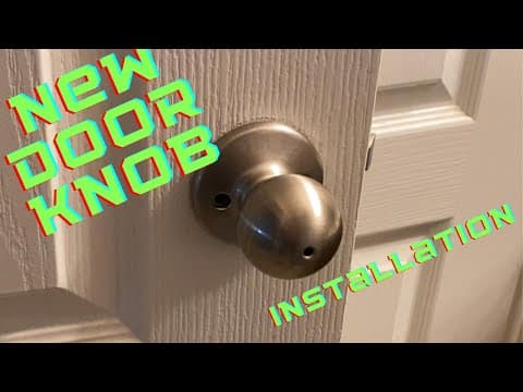 How To Install A New Door Knob