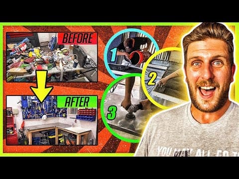 Pouring and Polishing a HUGE Concrete Workbench!